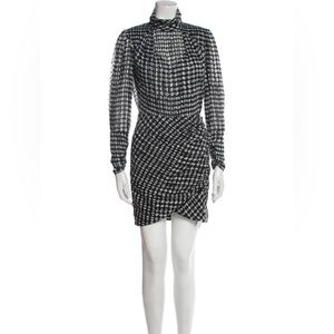 BA&SH high necked long sleeved dot printed mini dress